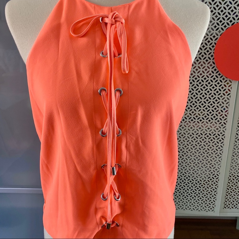 NWOT Parker Estella Grommeted Lace Up Sleeveless Top - Picture 3 of 7